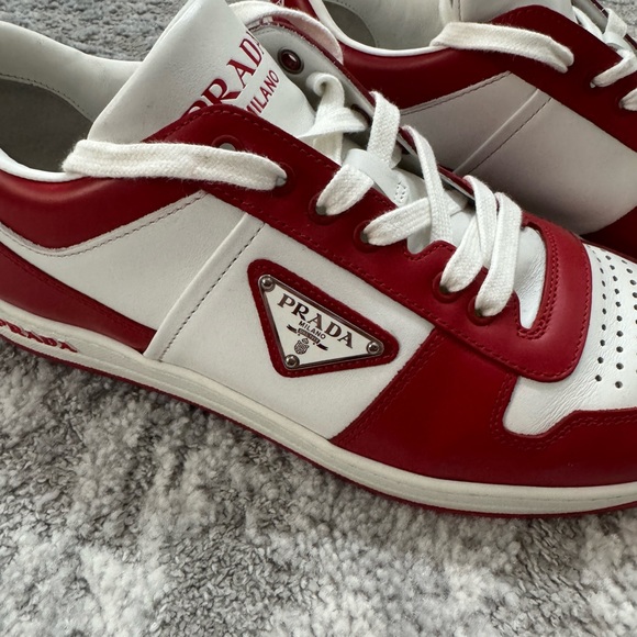 Prada Downtown Men’s Sneakers Size 36.5 Red EUC - Picture 3 of 11